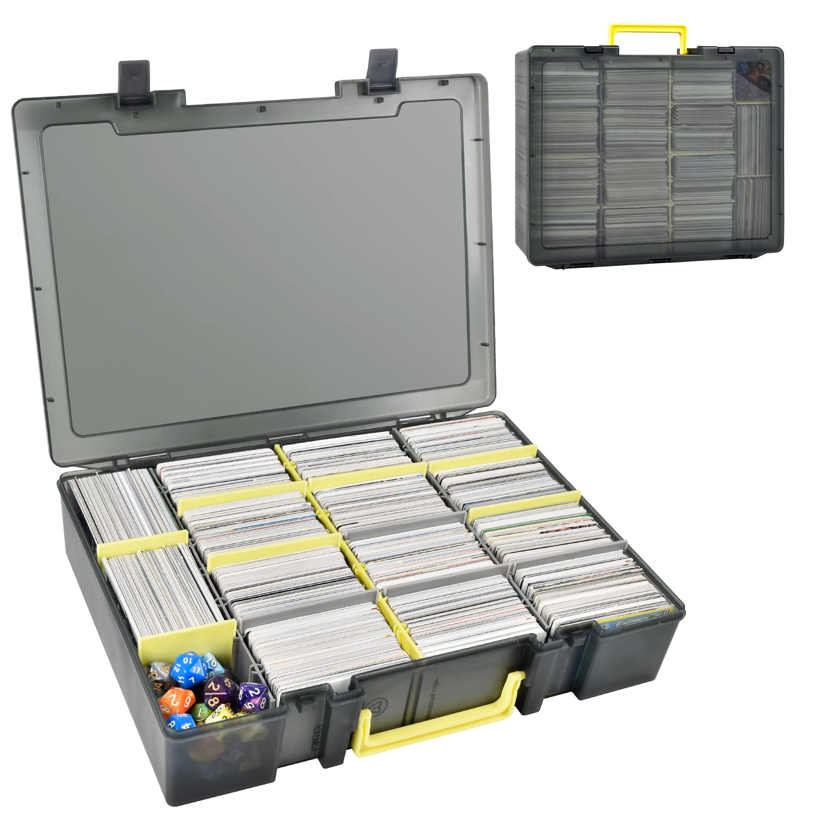 Trading Card Binder - صندوق تخزين شفاف لبطاقات التداول، منظم