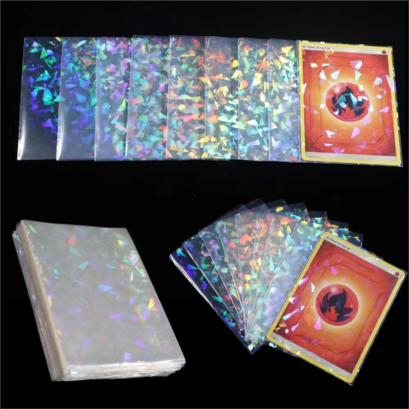 Card Penny Sleeve - أغلفة بطاقات شفافة بتأثير قوس قزح