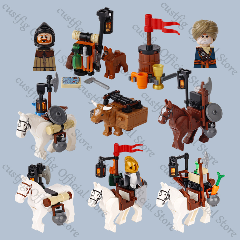 Lego Minifigure Holder - قلعة القرون الوسطى فارس الجندي أرقام