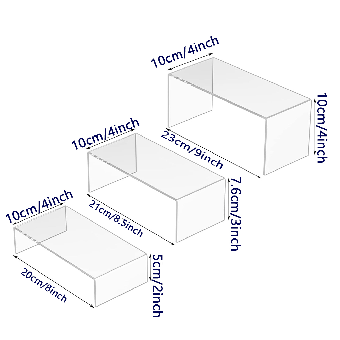 3 قطع من أرفف العرض الأكريليكي - مراجعة Pop Display Shelf وسعره
