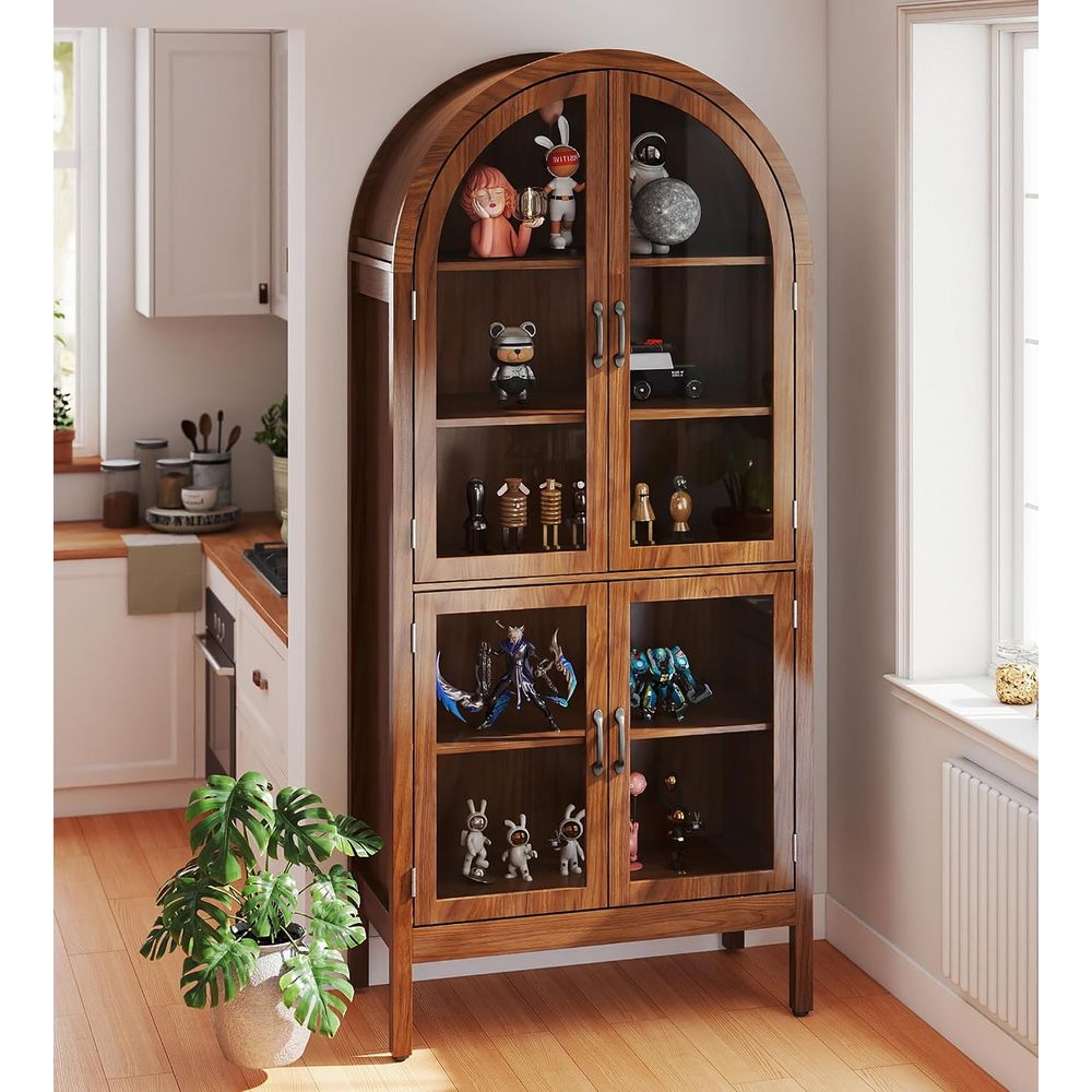 خزانة عرض من خشب الجوز والزجاج - مراجعة Display Case Acrylic وسعره