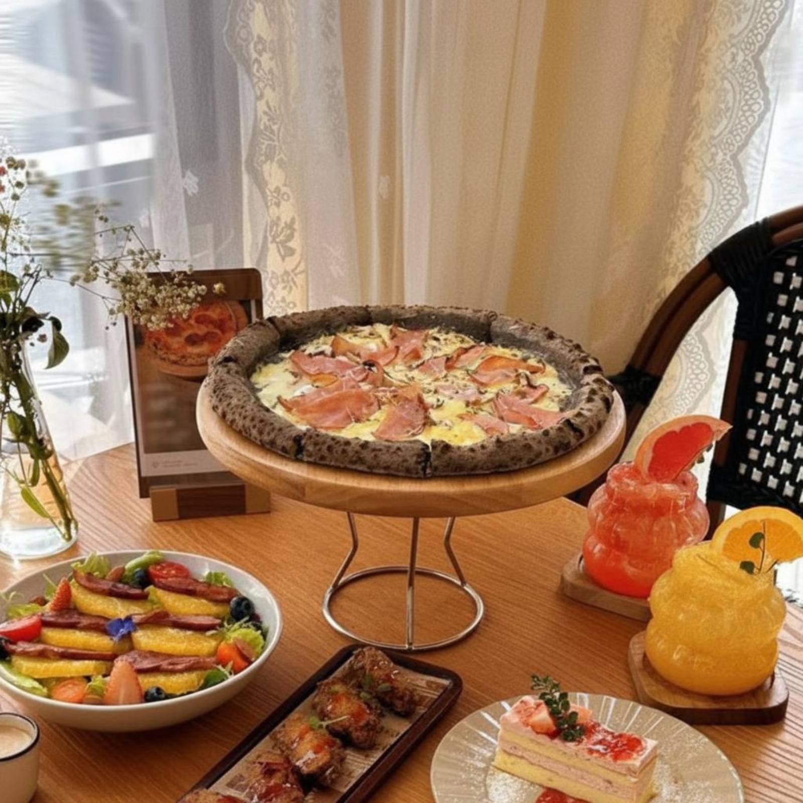 حامل بيتزا بتصميم عتيق، طبق تق - مراجعة Display Risers Set وسعره