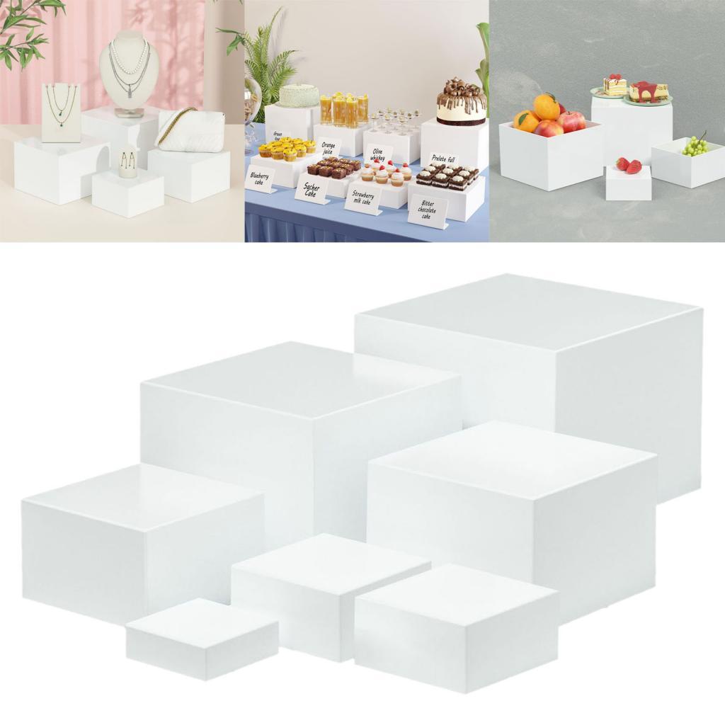 7 قطع الاكريليك مكعب صندوق عرض - مراجعة Display Risers Set وسعره