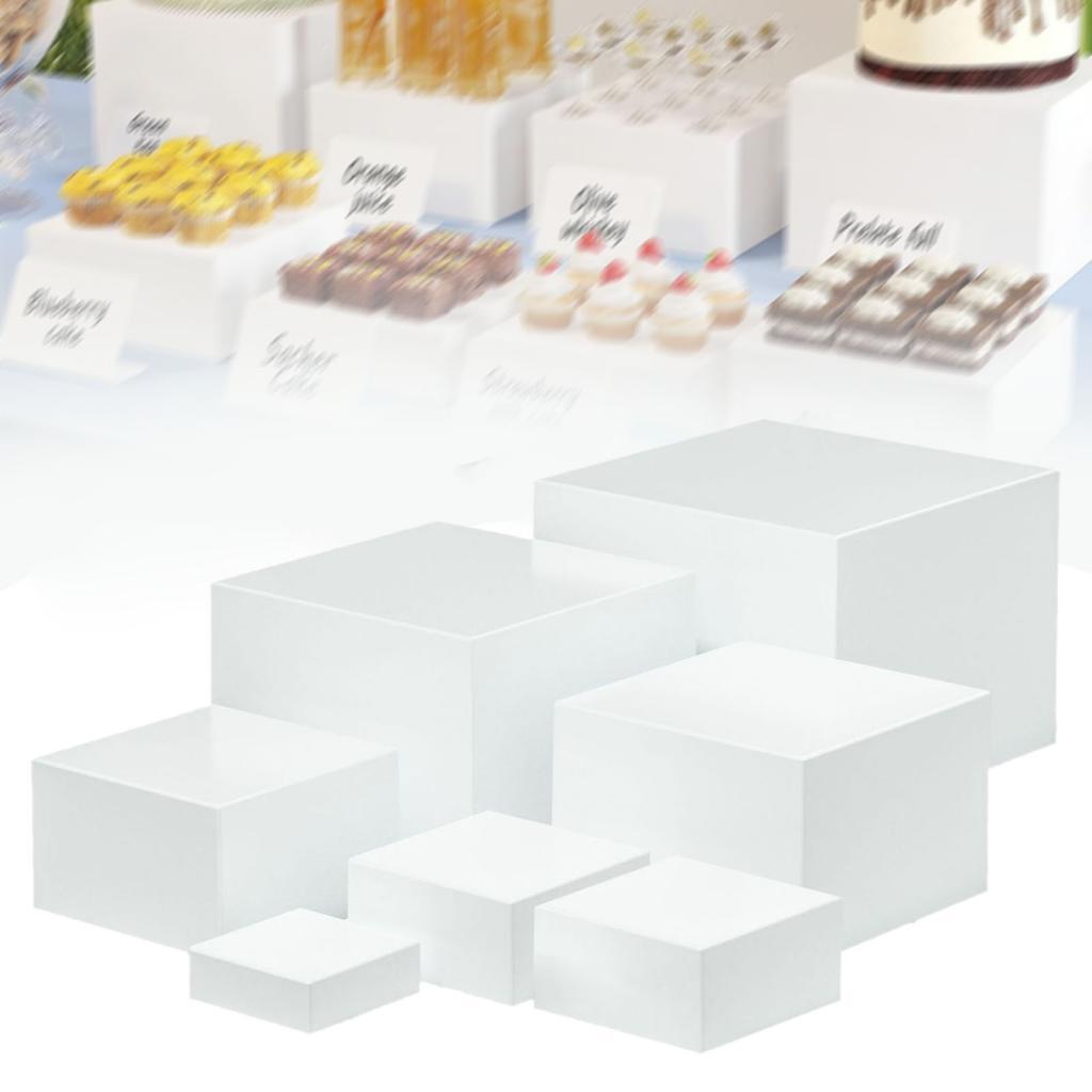 7 قطع الاكريليك مكعب صندوق عرض - مراجعة Display Risers Set وسعره