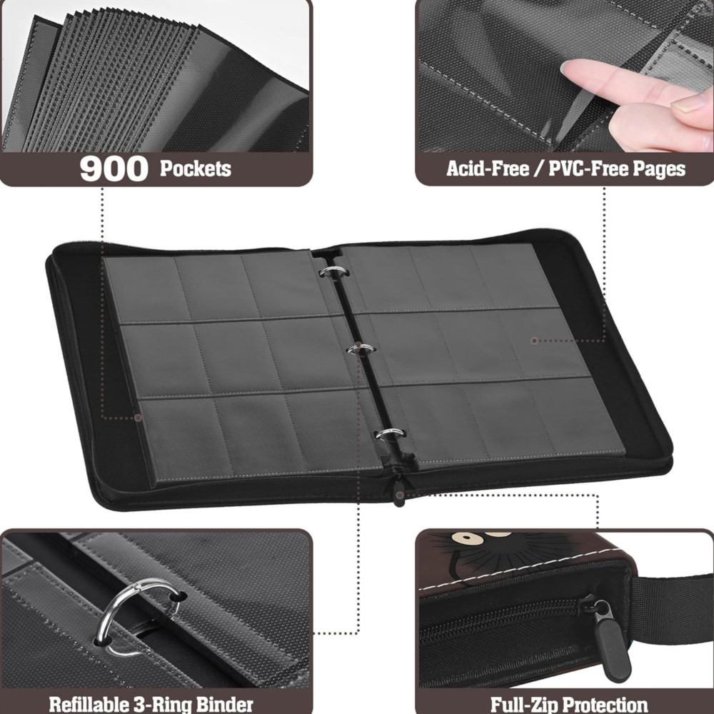 ألبوم بطاقات بسعة 900 جيب مع 5 - مراجعة Trading Card Binder وسعره